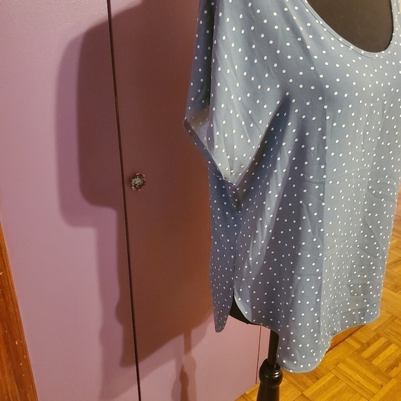 Loft Top Blue w/ White Dots Soft Simple Small - Picture 4 of 6